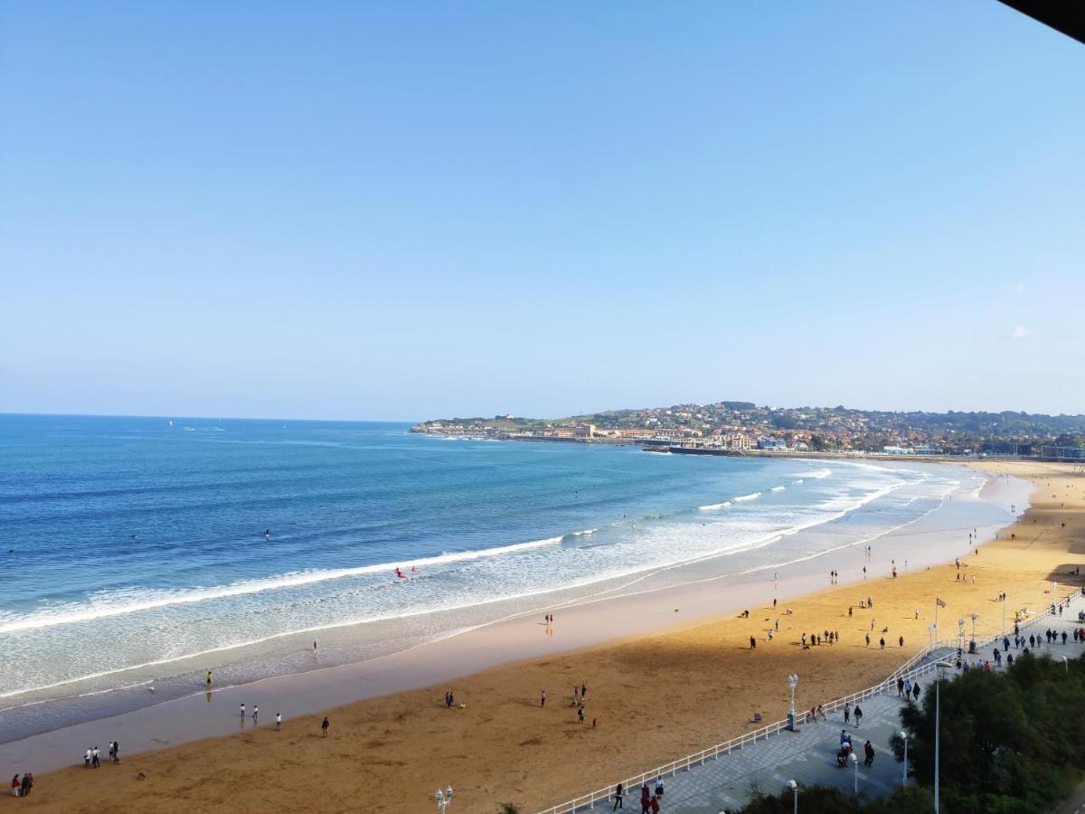 Apartamento Ezcurdia 22 Playa De San Lorenzo Primera Linea Gijón Exterior foto